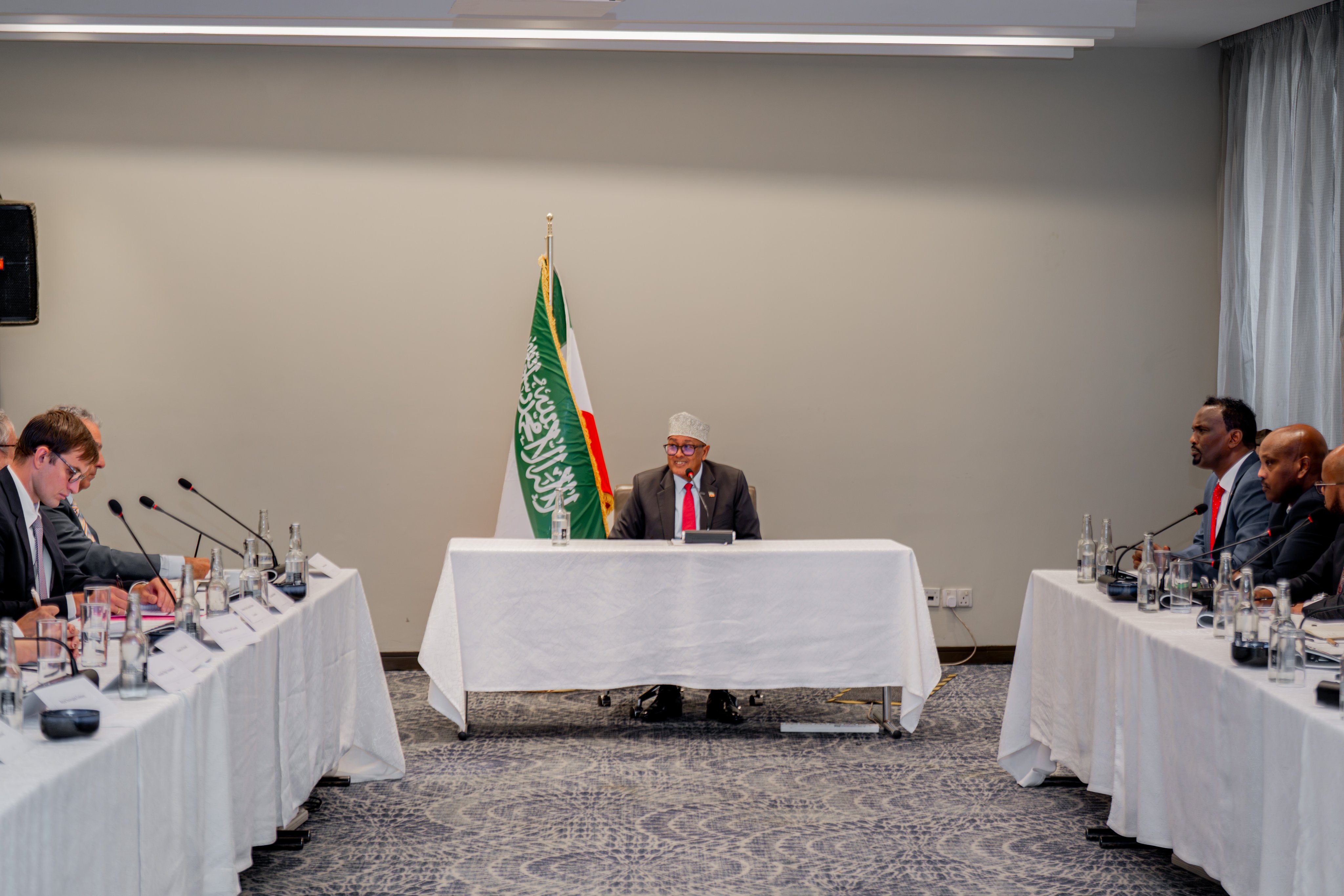 Somaliland president addressing International community in Nairobi. Photo: JSL
