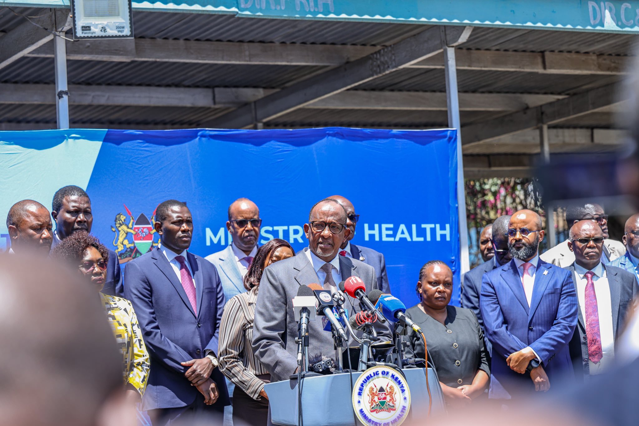 Health Cabinet Secretary Hon. Aden Duale confirms Kenya's first imported case of Bundibugyo Ebola Virus Disease. Photo: Ministry of Health