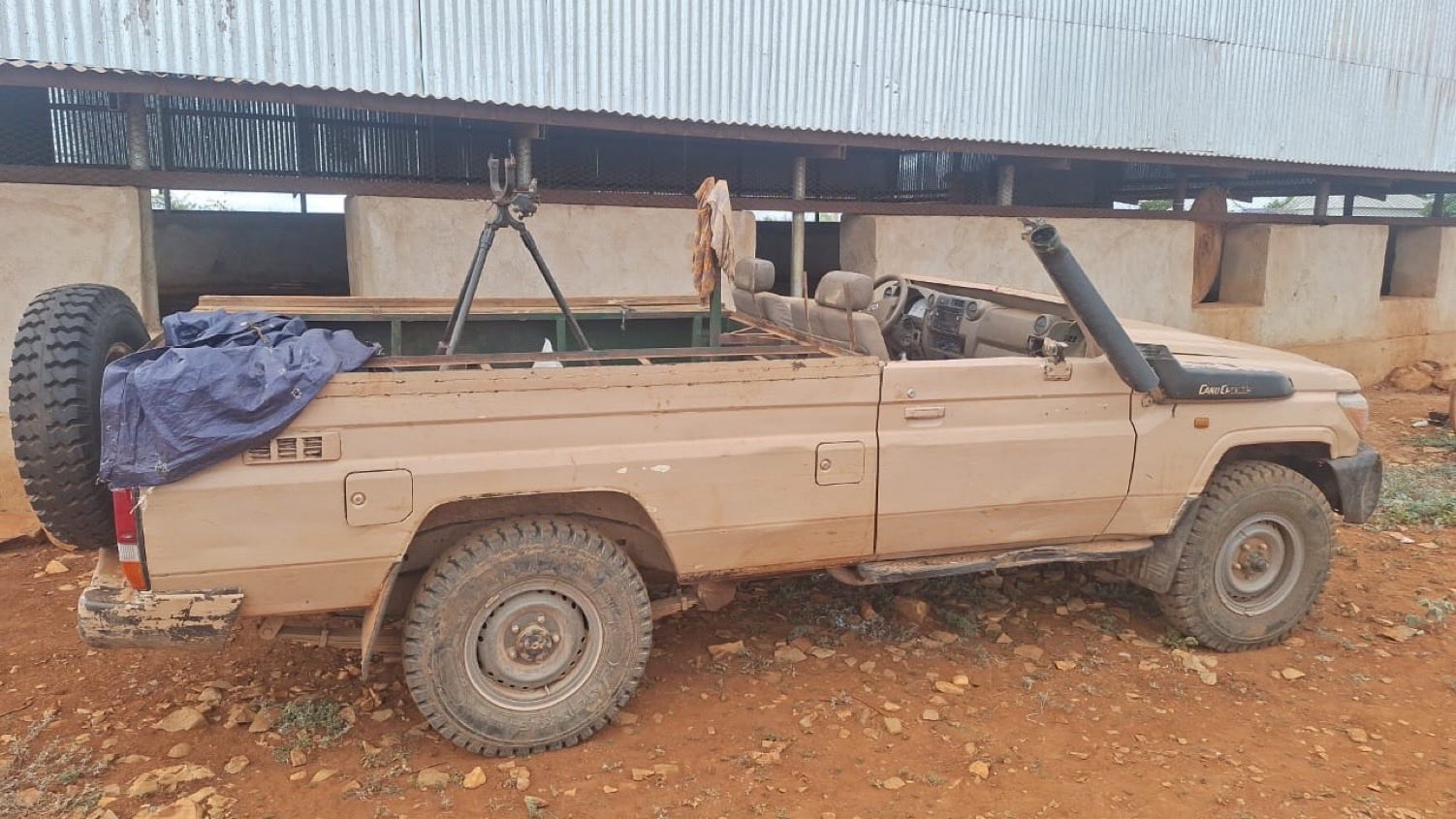 Government officials displayed the vehicle following the clashes. Photo: OPM