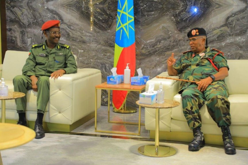 Ethiopian National Defense Forces Chief of the General Staff, Field Marshal Berhanu Jula, held a significant meeting with Somaliland Chief of the General Staff, Major General Nuh Ismail Tani, on Monday in Addis Ababa.