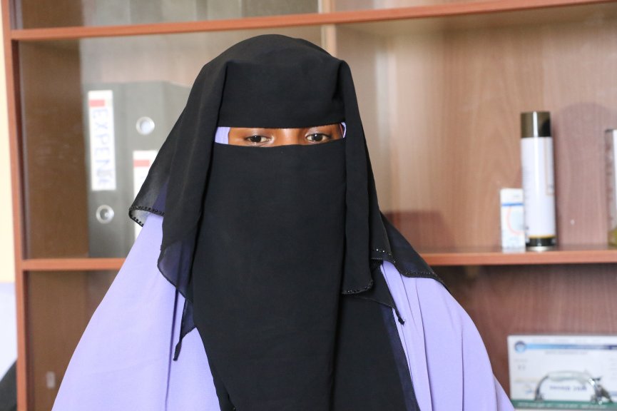 Luul Abdi Mire, wife of murdered Somali journalist, Abdiwali Ali Hassan poses for a photo during an interview on 23 June, 2020. (Photo by: Hinda Dahir).
