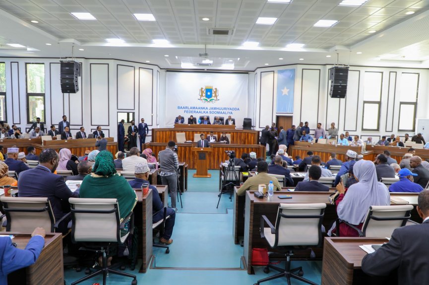 Somali lawmakers during a debate on July 27. | PHOTO/ OFFICIAL.