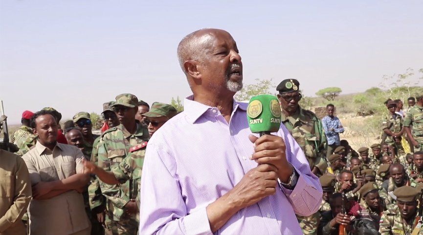 Somaliland’s Interior Minister, Mohamed Kaahin addresses newly deployed forces in Oog on Tuesday 5 September, 2023.